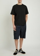 Kenzo Cargo Monkey Denim Shorts Dark Blue