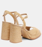 Souliers Martinez Gracia 95 raffia platform sandals