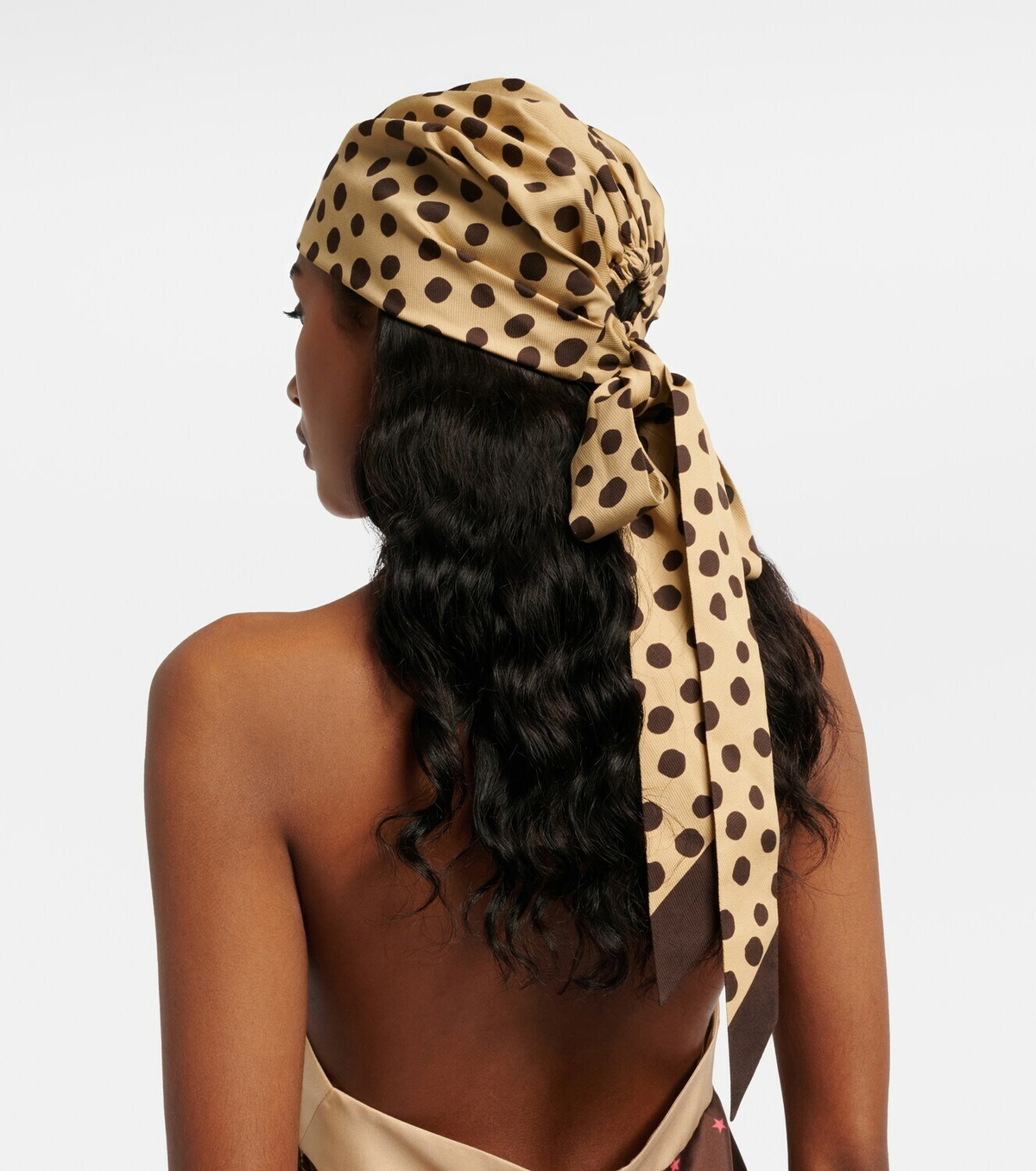 Valentino Polka-dot cotton and silk head wrap