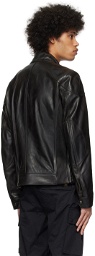 Belstaff Black Hand Waxed Gangster Leather Jacket