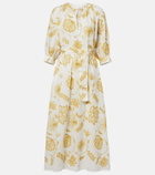 Eres Anjana embroidered cotton-blend midi dress