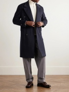 Thom Sweeney - Double-Breasted Wool and Cashmere-Blend Felt Overcoat - Blue