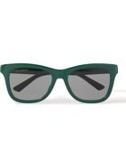 BALENCIAGA - Square-Frame Logo-Print Acetate Sunglasses