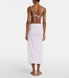 ViX Paula Hermanny Karen draped midi skirt