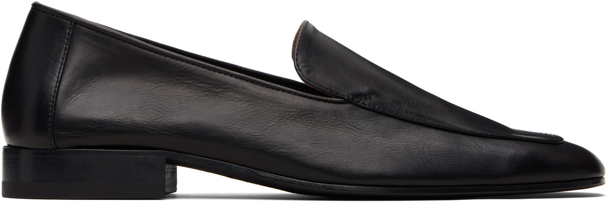 Dries Van Noten Black Leather Loafers