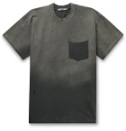 BILLY - Marshall Distressed Bleached Cotton-Jersey T-Shirt - Gray