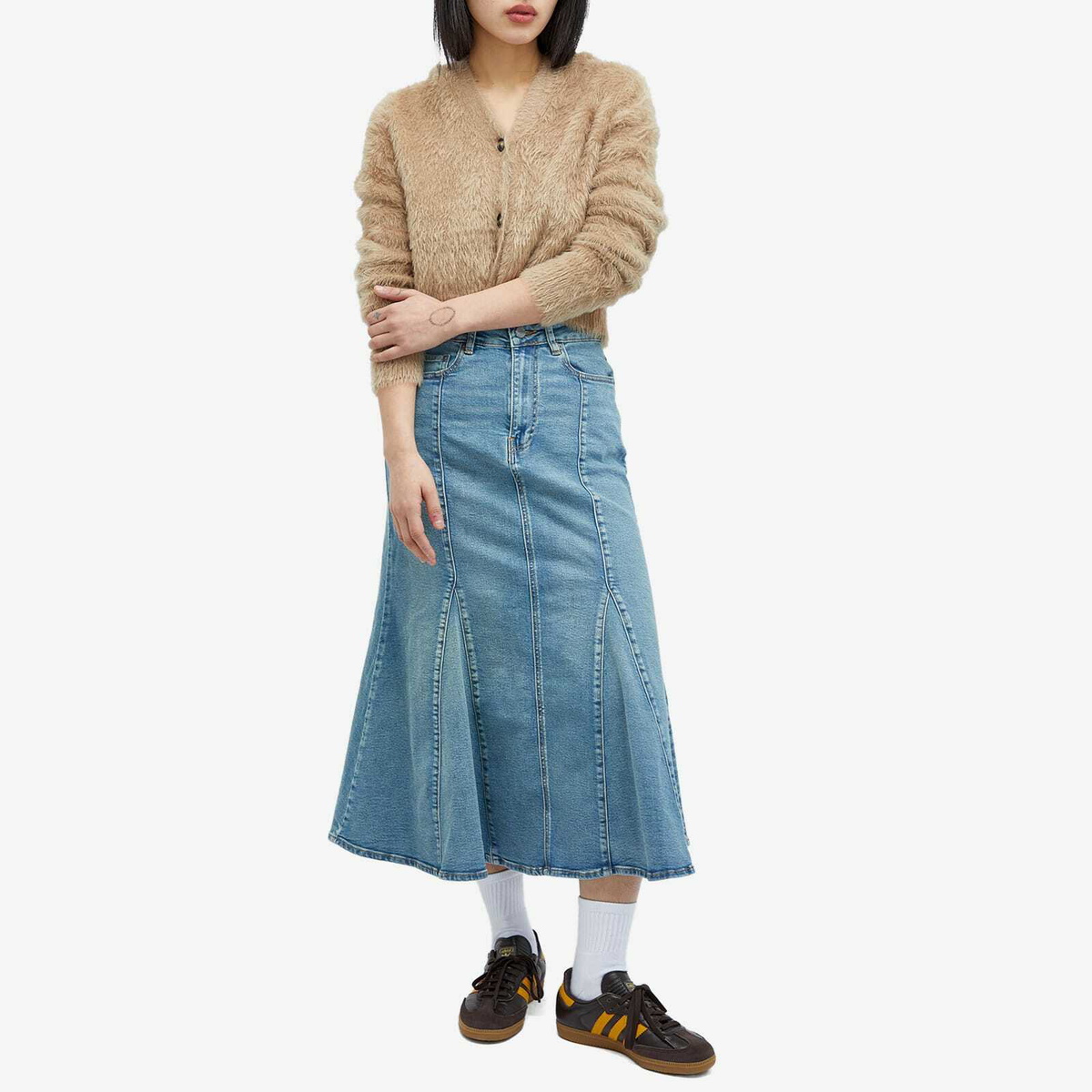 スカート Ganni J17596779 Skirts Washed denim skirt Black Washed Black Washed Denim Skirt | GANNI US