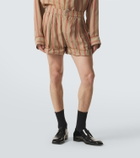 Saint Laurent Striped twill shorts