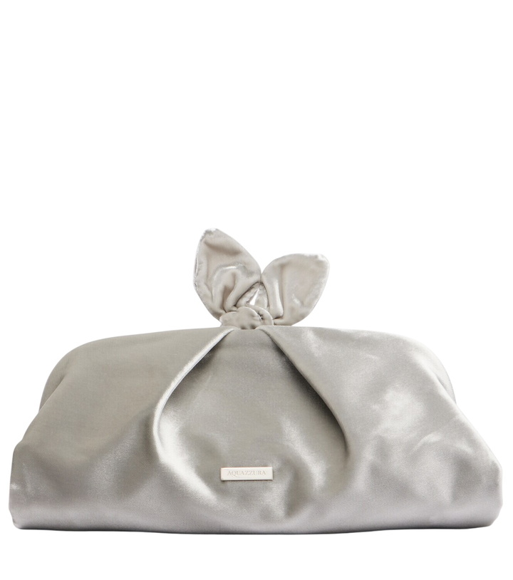 Photo: Aquazzura Bow Tie Small velvet clutch