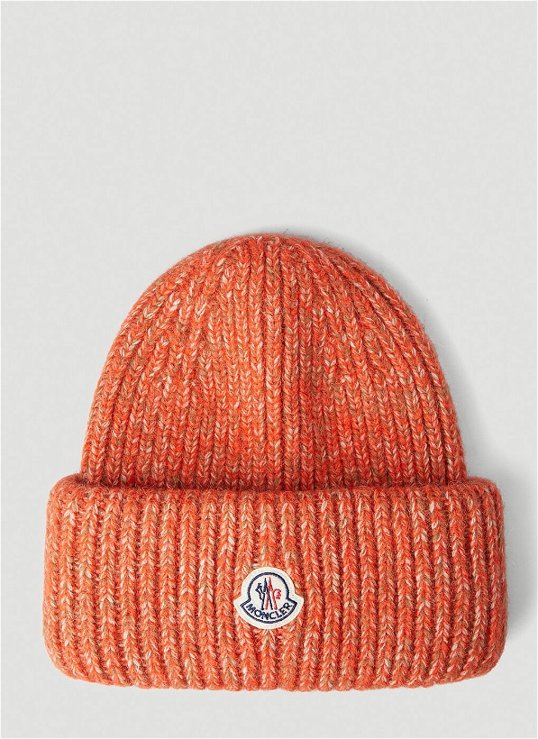 Photo: English Rib Beanie Hat in Orange