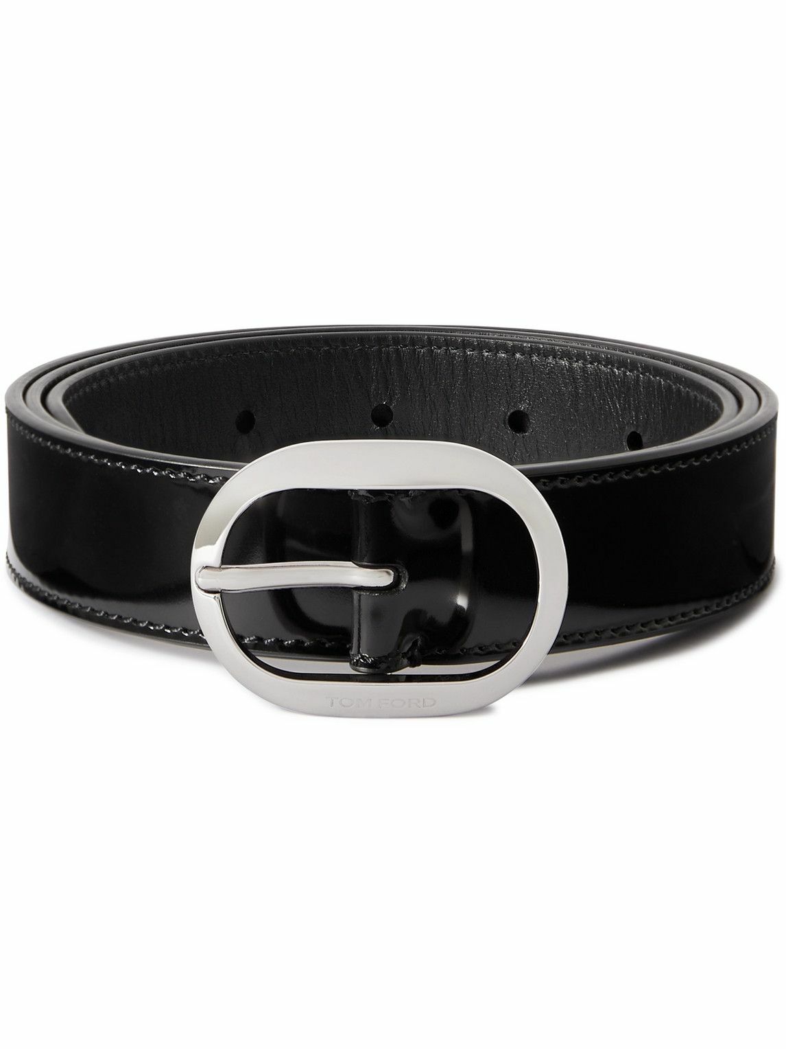 Tom Ford 3.5cm Reversible Full-Grain Leather Belt - Men - Black Belts