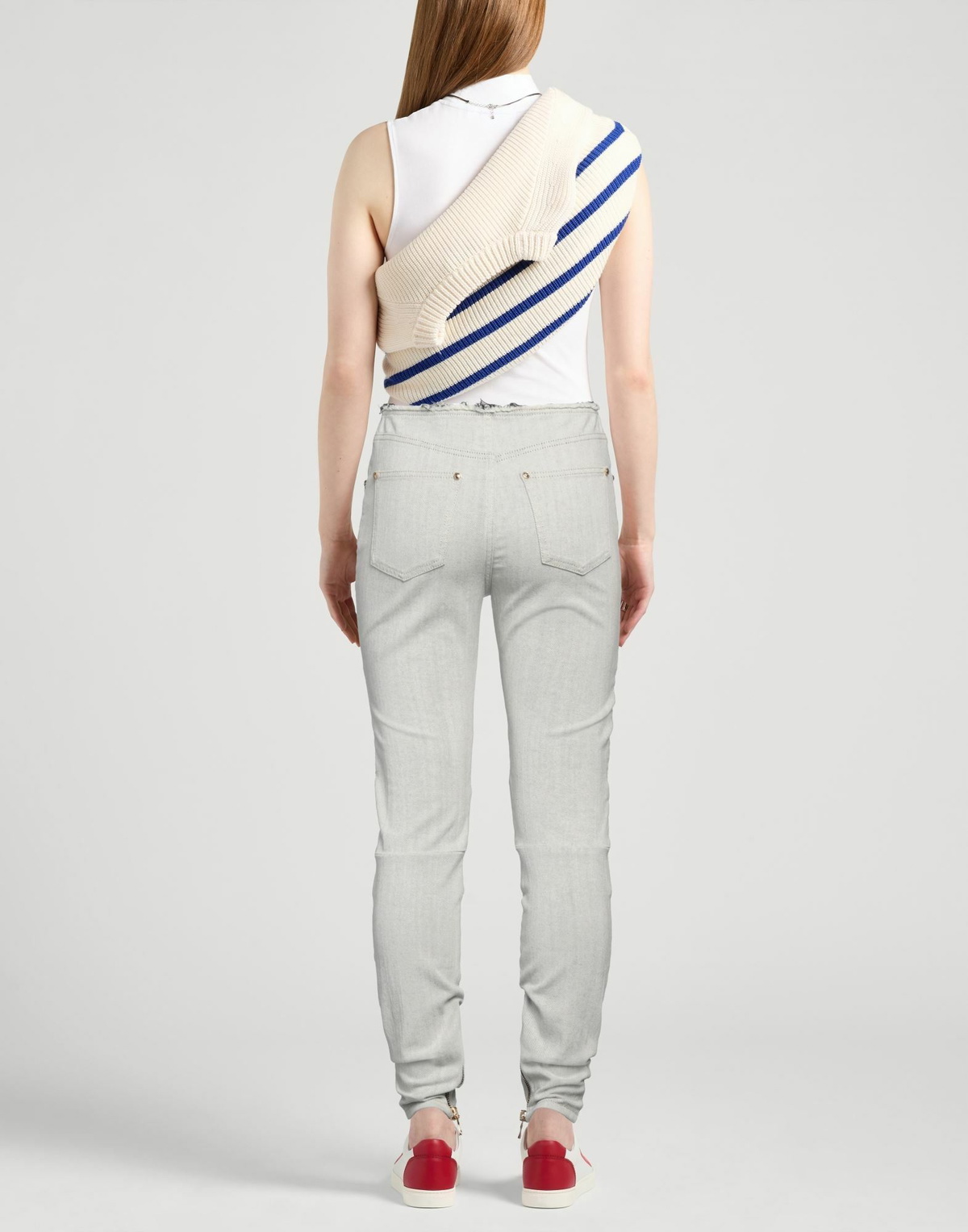 Balmain Womens Jeans in White