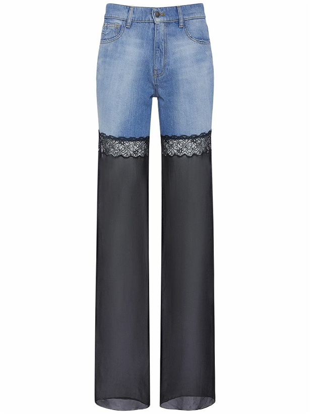 Photo: NENSI DOJAKA - Denim & Tulle Straight Jeans