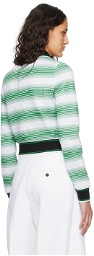 Casablanca White & Green Striped Track Jacket