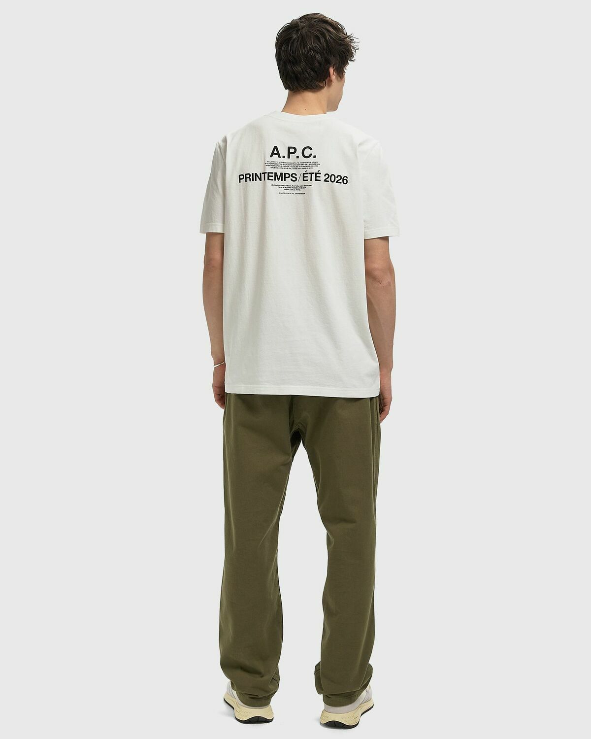 A.P.C. JERSEY BIOLOGIQUE TEINTUREINERALE Beige Mens Shortsleefe