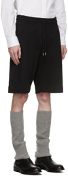 Dries Van Noten Black French Terry Shorts