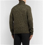 Camoshita - Mélange Knitted Rollneck Sweater - Green