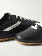 McQueen - Logo-Print Leather Sneakers - Black