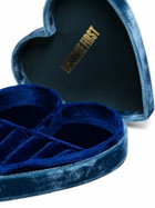 Roxanne First Blue Velvet Heart Jewellery Box