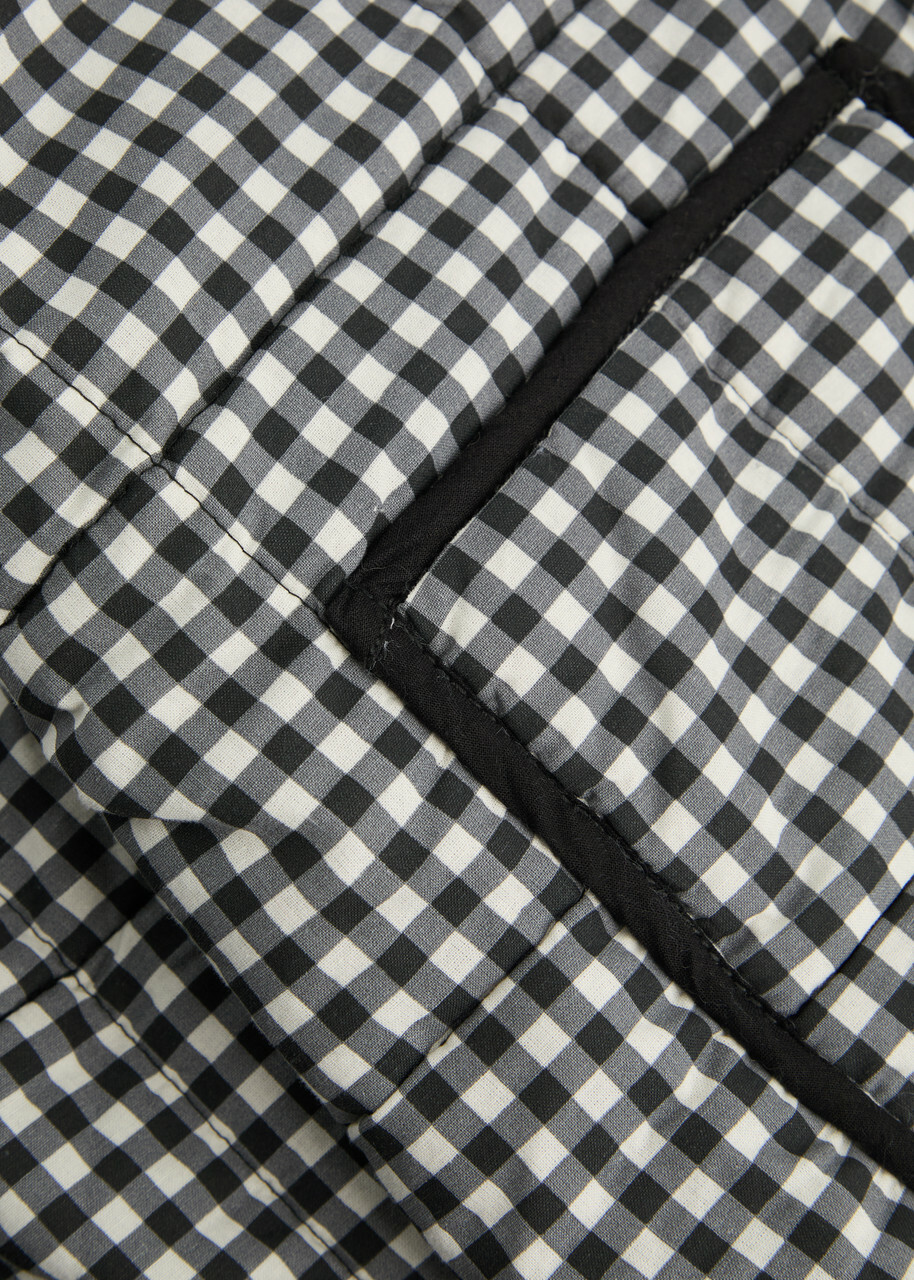 Free People Chloe Gingham Cotton Jacket Black And White