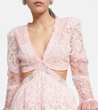 LoveShackFancy Karine lace and chiffon minidress