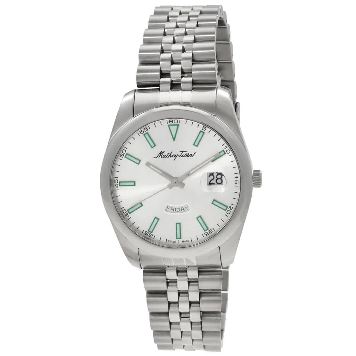 Mathey-Tissot Mathy Day-Date Quartz Silver Dial Mens Watch H510AS