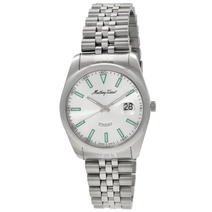 Photo: Mathey-Tissot Mathy Day-Date Quartz Silver Dial Mens Watch H510AS