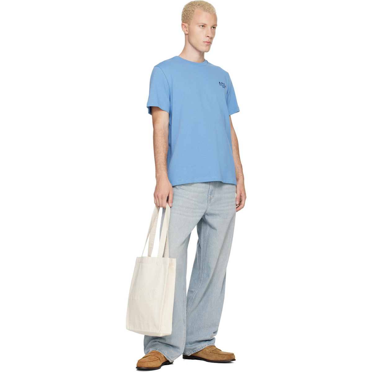A.P.C. Blue Standard 'Rue Madame' T-shirt