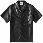 Nanushka Men's Bodil Vegan Leather Vacation Shirt in Black