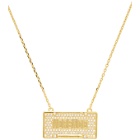 Versace Gold Spring/Summer 20 License Plate Necklace