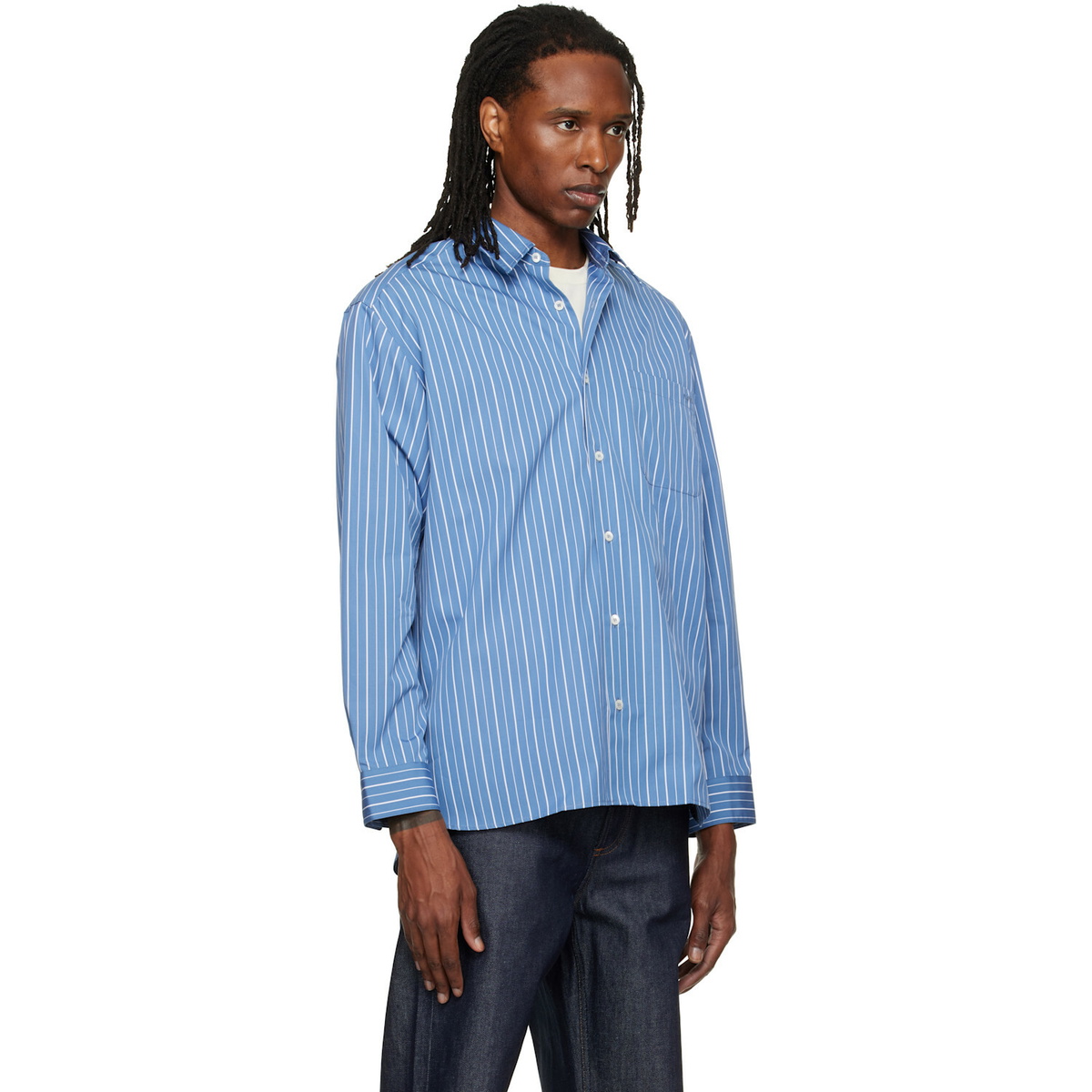 A.P.C. Blue Malo Logo Shirt