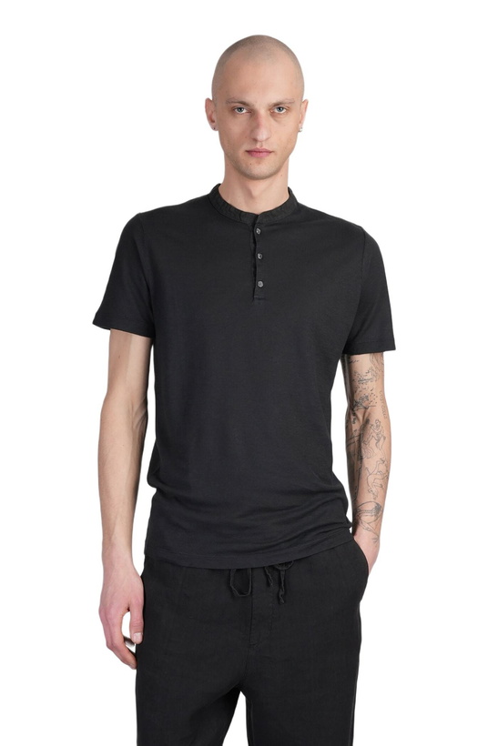Photo: 120% Lino T-shirt In Black Linen