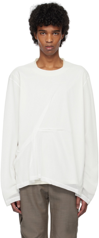 Photo: Kiko Kostadinov Off-White & White Inex Mesh T-shirt
