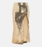 LaQuan Smith Sequined midi skirt