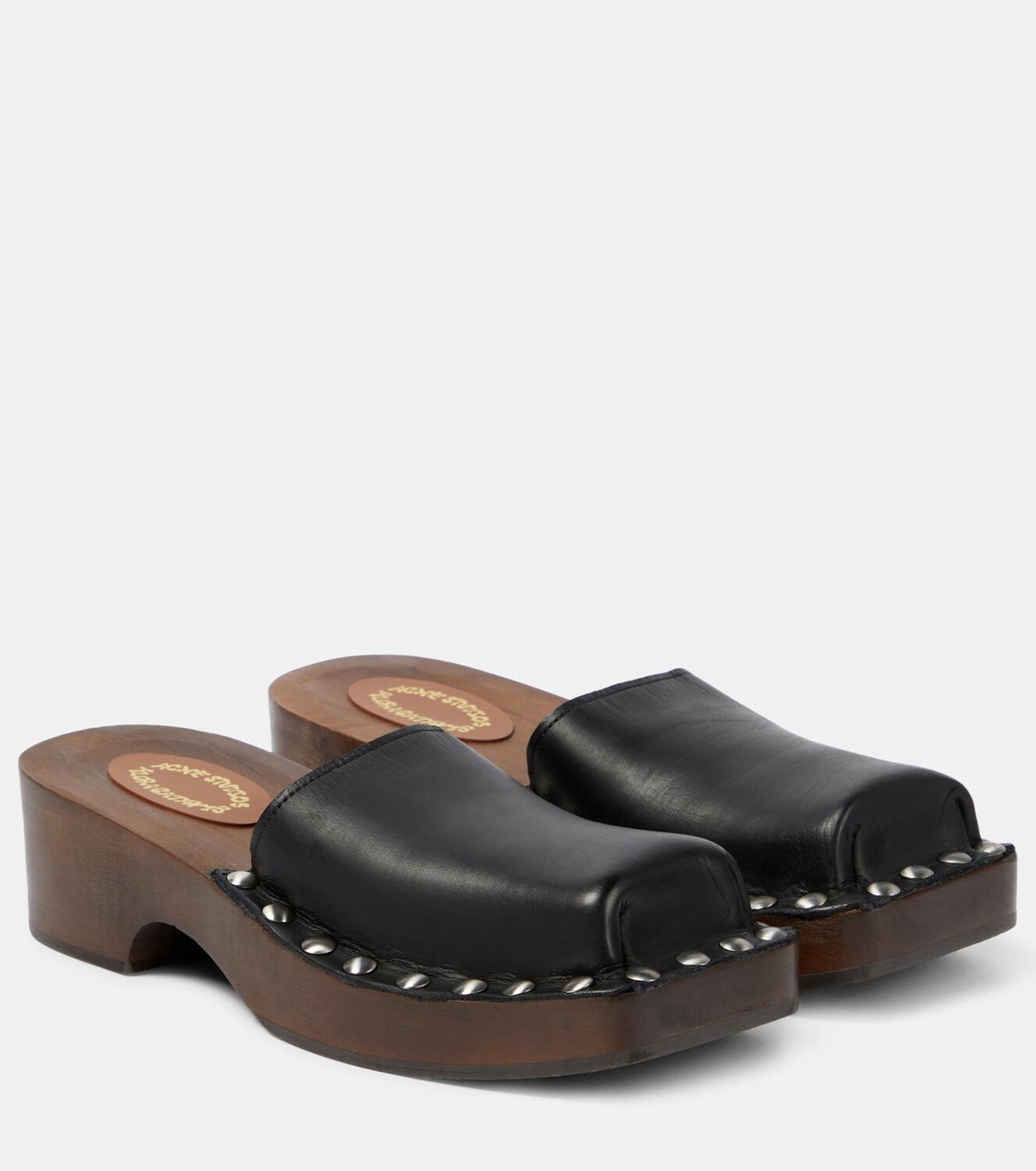 Acne Studios Leather platform clogs Acne Studios