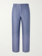 God's True Cashmere - Wide-Leg Linen Trousers - Blue