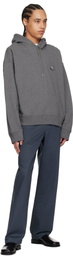 Maison Kitsuné Gray Belted Trousers