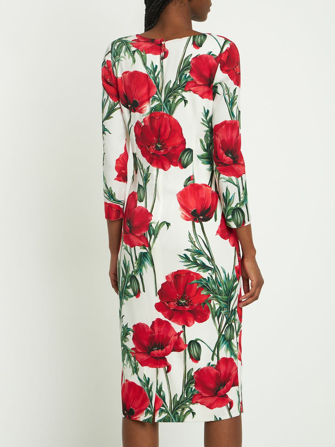 パーティードレス Daisy and Poppy Print Silk Blend Dress Prada Poppy Floral Print Silk Dress from the Fall of 2000
