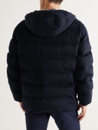 Loro Piana - Quilted Storm System Cashmere Hooded Down Jacket - Blue