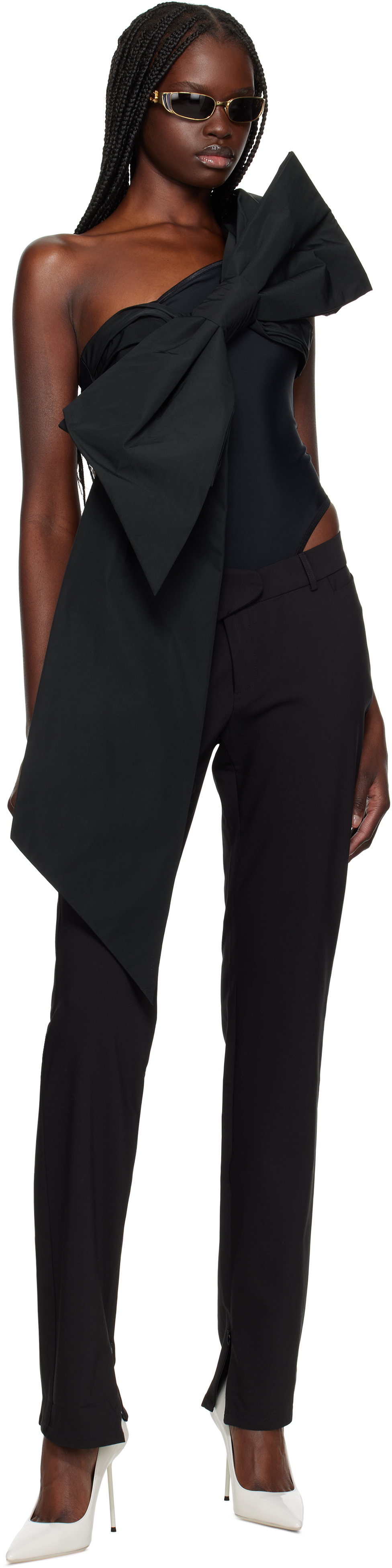 VAQUERA Black Bow Bodysuit