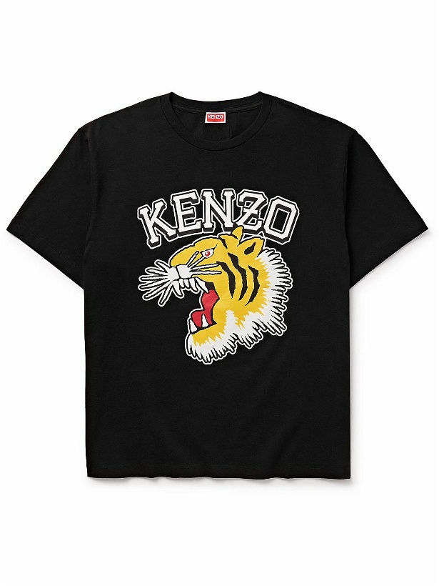 Photo: KENZO - Logo-Print Cotton-Jersey T-Shirt - Black