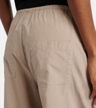 Leset Kyoto cotton cropped wide-leg pants