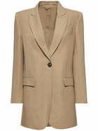 BRUNELLO CUCINELLI - Viscose & Linen Single Breasted Blazer