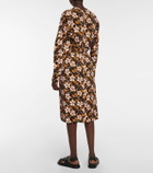Marni Floral-printed pleated midi dress