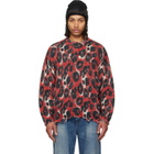 R13 Red & Black Printed Oversized Sweater