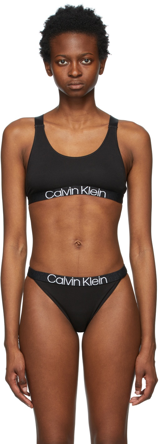 Cotton-blend Bralette Black Calvin Klein Underwear - Women