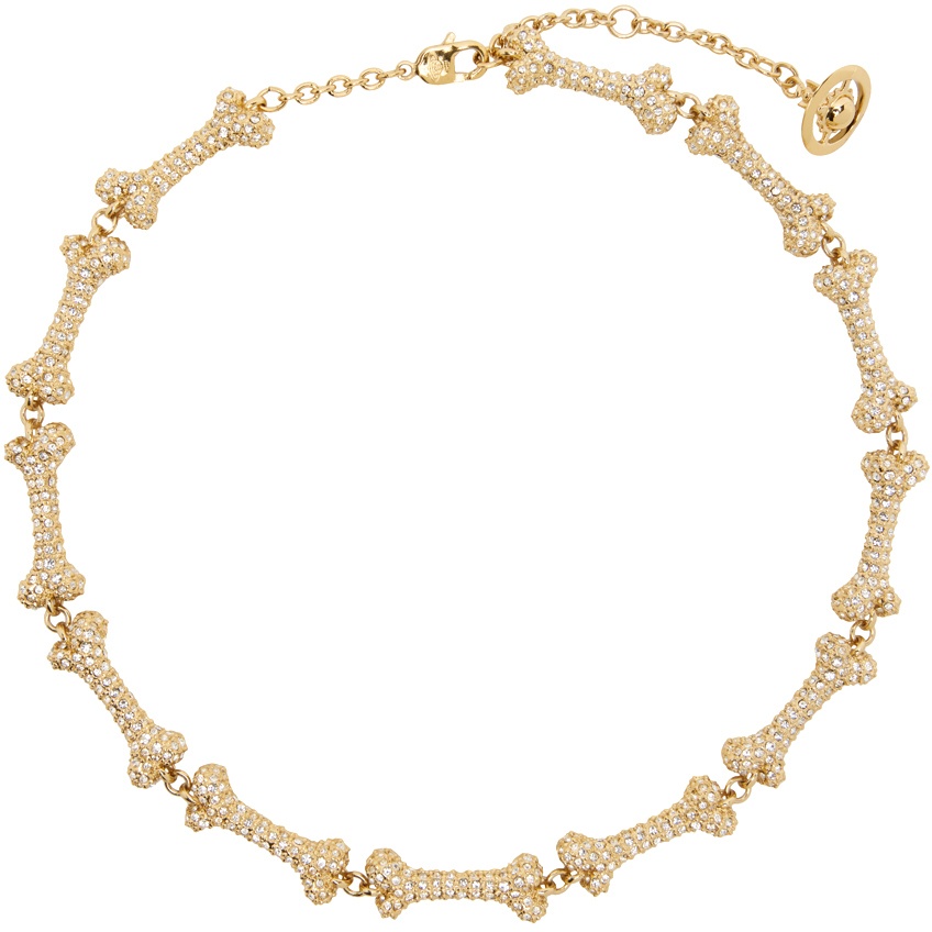 gold crystal faustine necklace