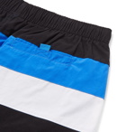 Hugo Boss - Mid-Length Striped Swim Shorts - Blue
