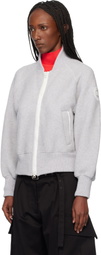 Canada Goose Gray 'White Label' Sierra Fleece Bomber Jacket