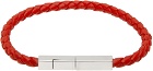 Bottega Veneta Red Braid Bracelet
